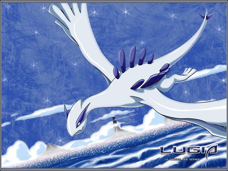 Download A majestic Lugia in its ocean home Wallpaper