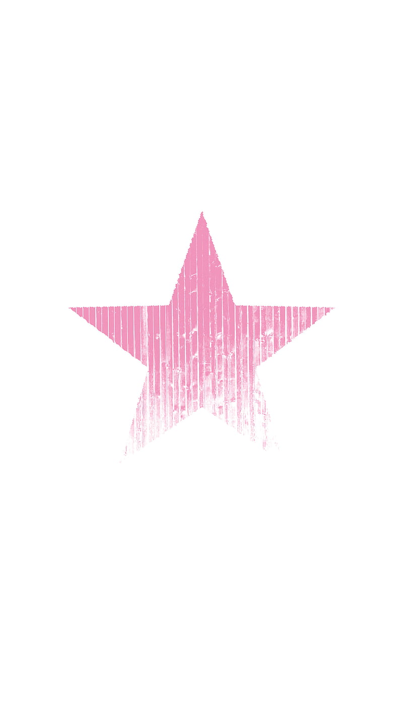 Pink Star, clean, girly minimal, pink, simple, star, white, wood, HD phone wallpaper