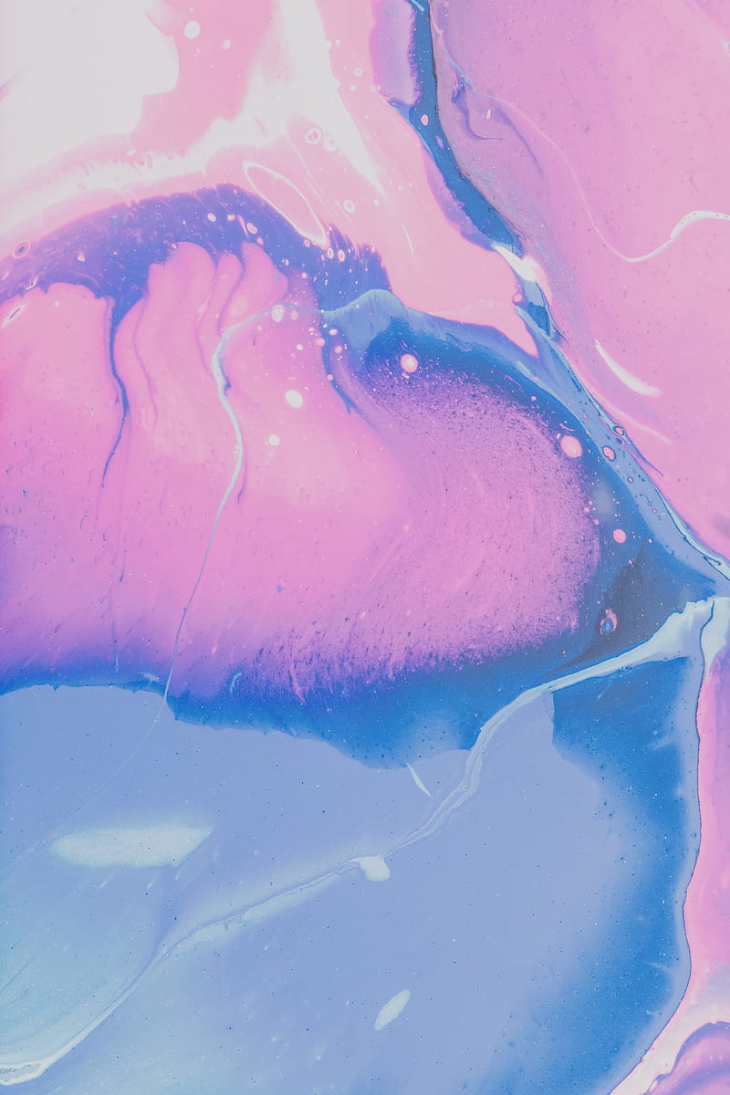 spots, stains, abstraction, pink, blue, HD phone wallpaper