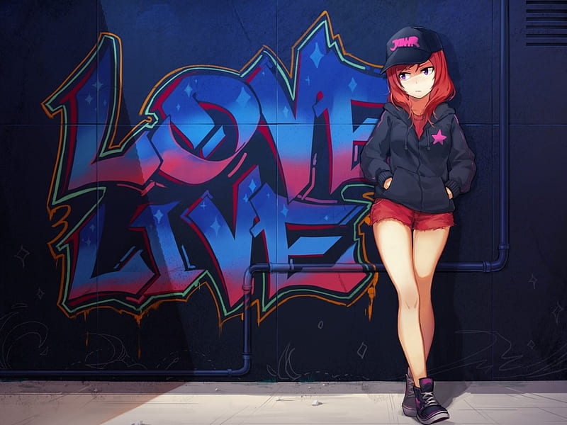 Graffiti, pretty, cg, pants, bonito, sweet, nice, anime, shorts, painting,  hot, HD wallpaper | Peakpx