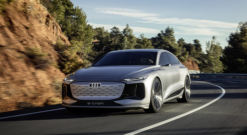 2021 Audi A6 e-tron Concept (Color: Helio Silver) - Front , car, HD wallpaper