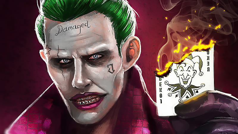 Joker Damaged Villain Joker, HD wallpaper