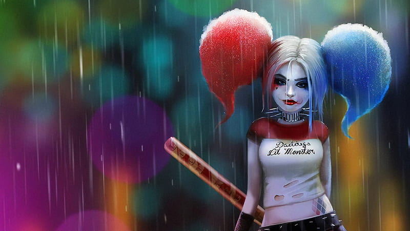 Harley Quinn Little, harley-quinn, superheroes, artist, artwork, digital-art, HD wallpaper