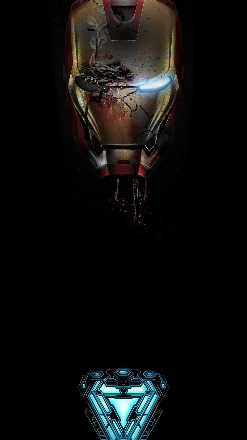 Lock Screen Fingerprint, Iron Man Face, superhero, marvel, HD phone wallpaper