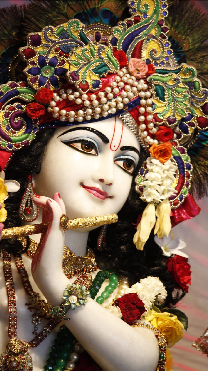 Lord Krishna Statue , lord krishna, hindu, bhakti, devotional, god, HD phone wallpaper