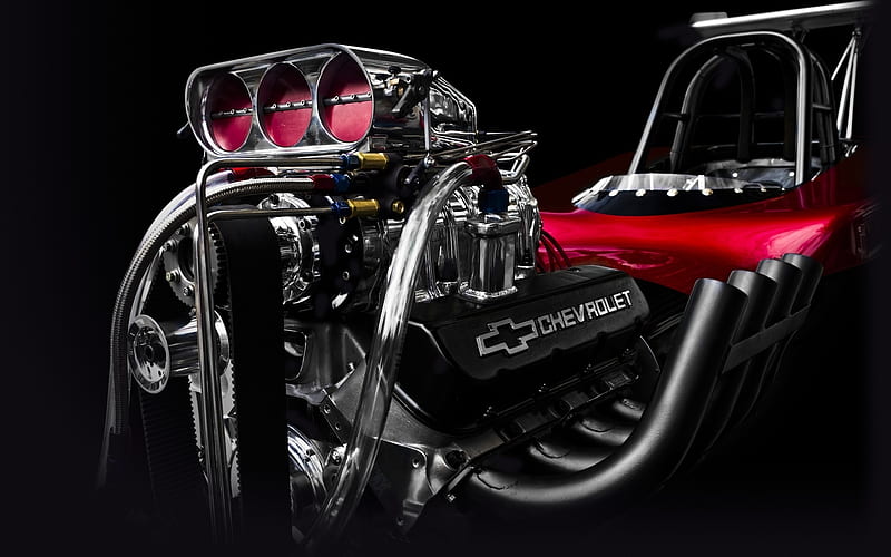 Dragster Engine, mechanical, engine, car, auto, Super Charger, HD wallpaper