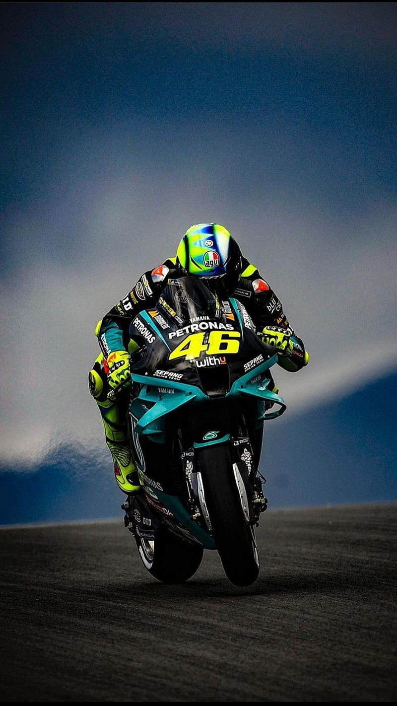 Valentino Rossi, motorcycle, sky, HD phone wallpaper | Peakpx