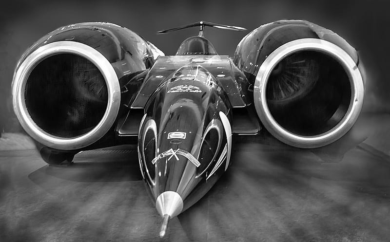 The Fastest Car in The World, record holder, jet, Fast, car, thrust, HD wallpaper