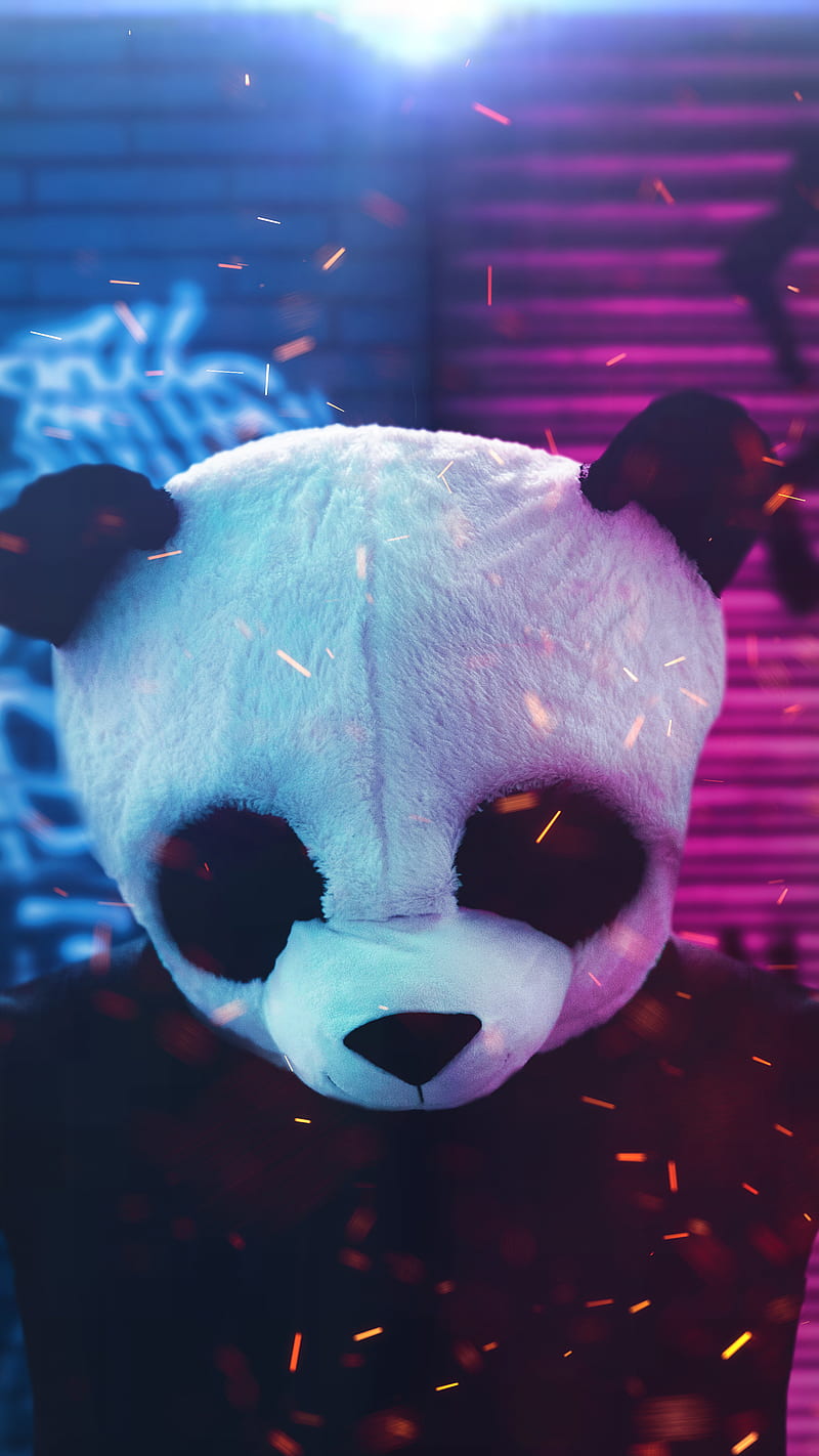 Panda Man, colorful, panda, HD phone wallpaper