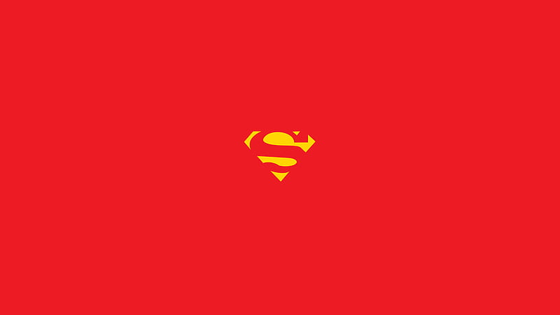 Superman Minimal Logo, HD wallpaper