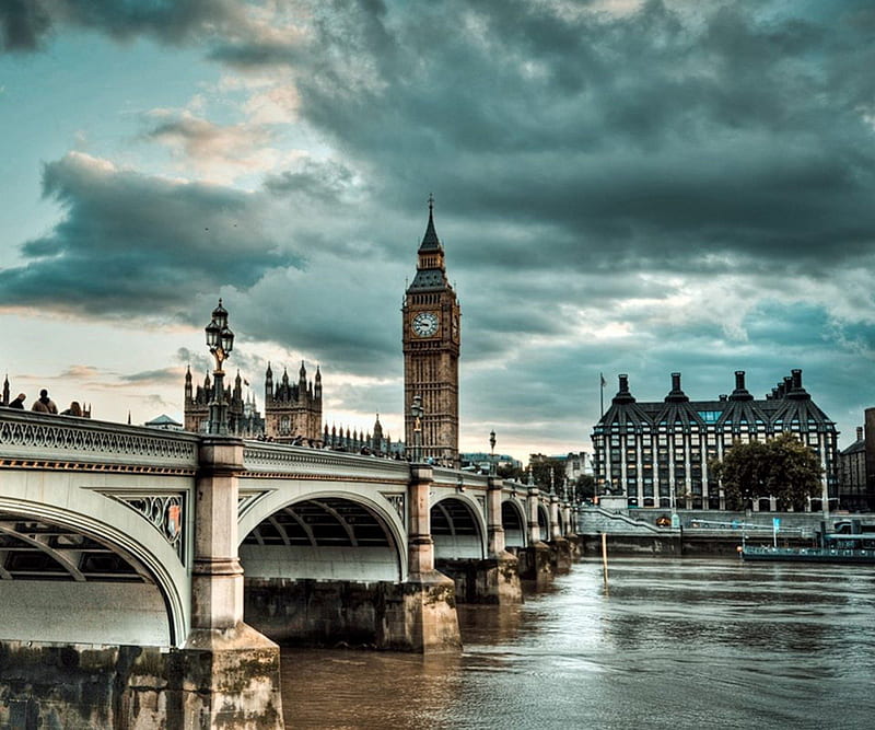 London Bridge, London, Big Ben, Bridge, Buckingham Palace, HD wallpaper