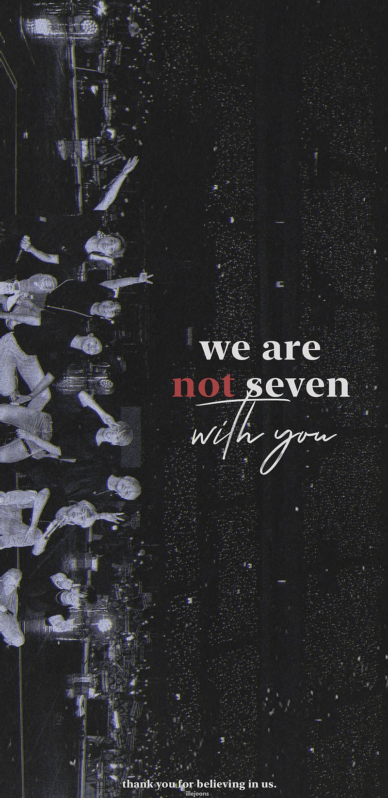 We arent 7 with you, bangtan, bts, concert, dark, kpop, ot7, HD phone wallpaper