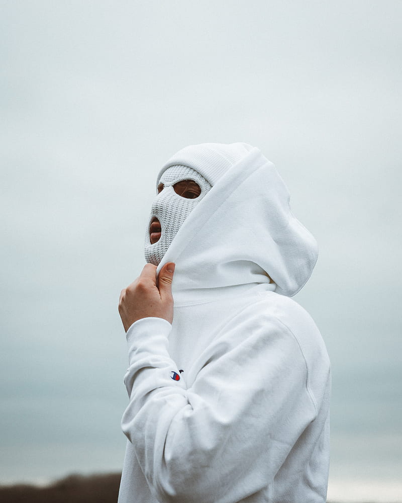 mask, hoodie, protection, white, HD phone wallpaper