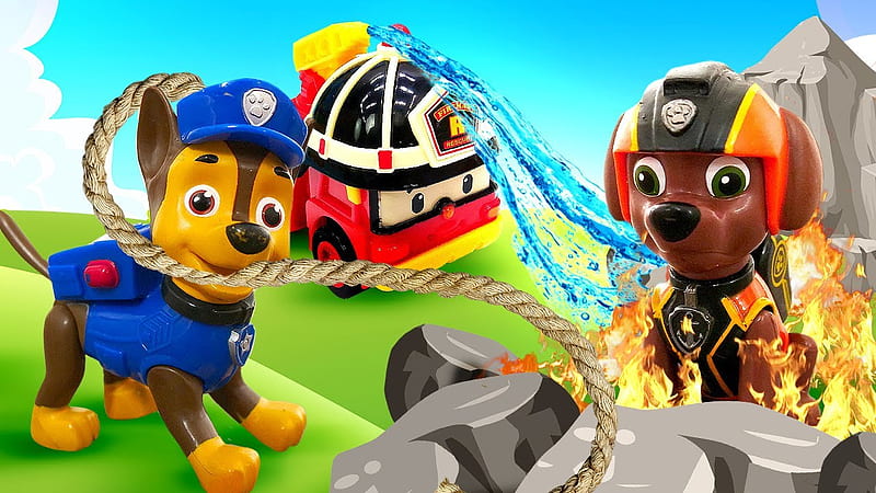 Paw Patrol mighty pups save Zuma - Robocars & Paw Patrol ultimate rescue video, HD wallpaper
