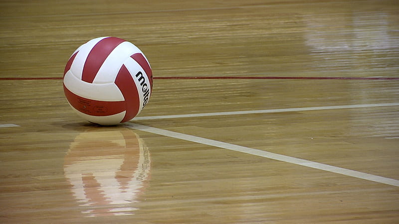 Red White Volleyball On Court Floor Volleyball, HD wallpaper | Peakpx