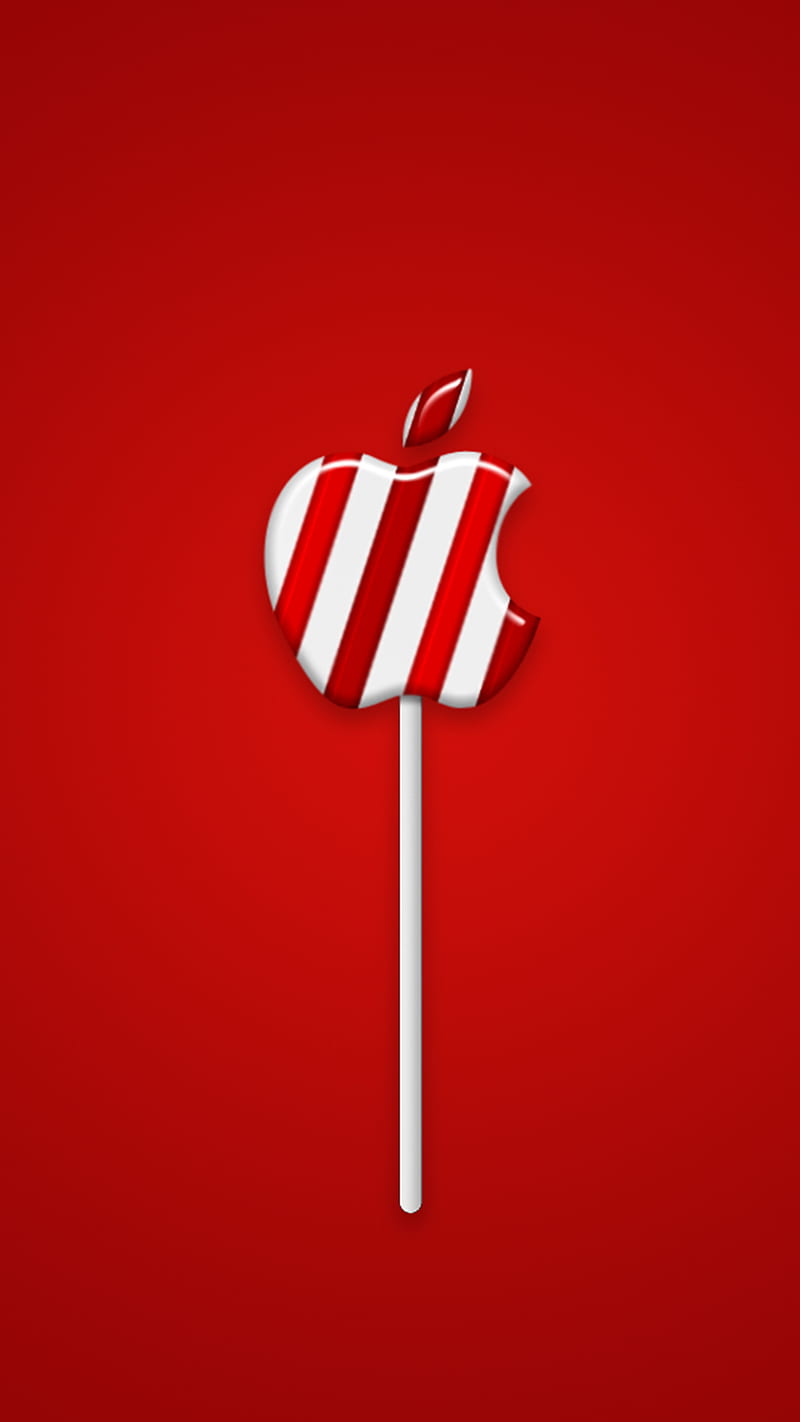 candy apple logo, computer, red, HD phone wallpaper