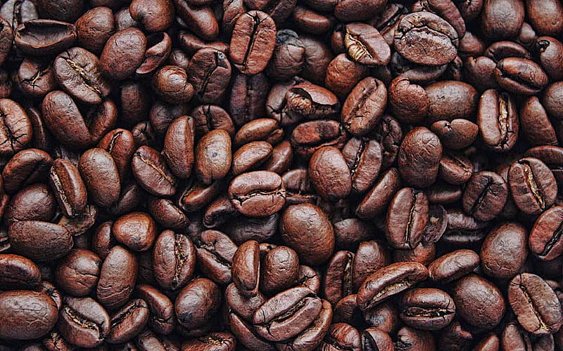 coffee beans texture, arabica, macro, coffee textures, coffee backgrounds, coffee beans, coffee, arabica beans, HD wallpaper
