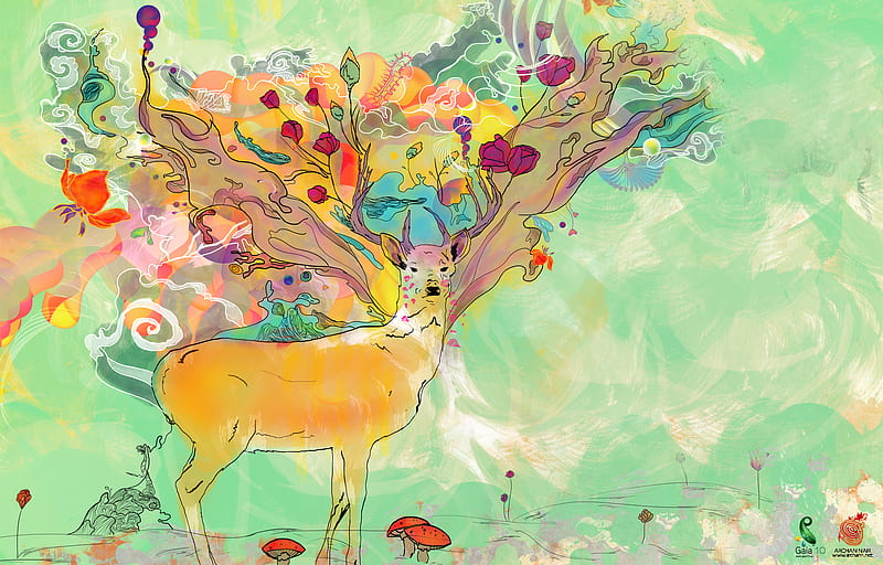 Mother Nature, world, cool, planet, life, nature, cartoon, deer, HD  wallpaper | Peakpx