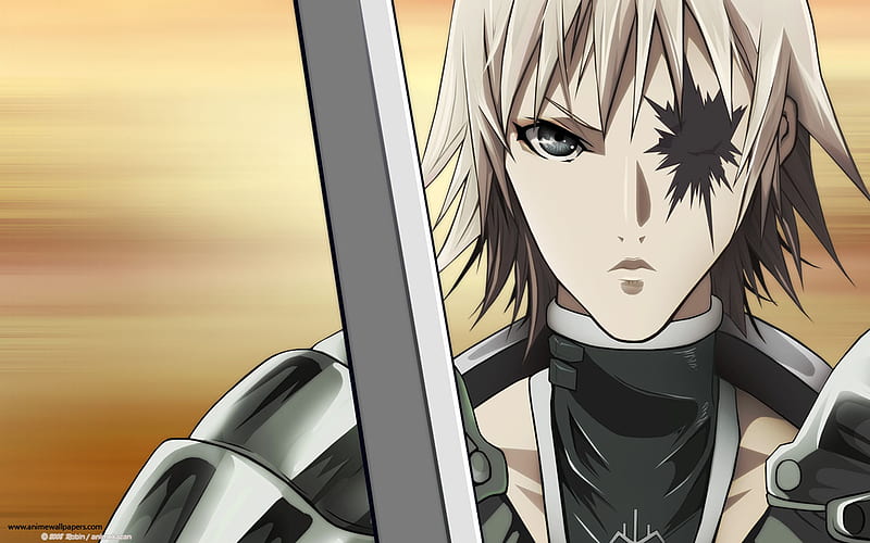 Claymore, armor, cool, anime, eye, blonde, sword, knight, HD wallpaper