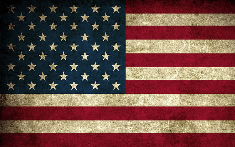 American flag, grunge, USA flag, United States flag, HD wallpaper