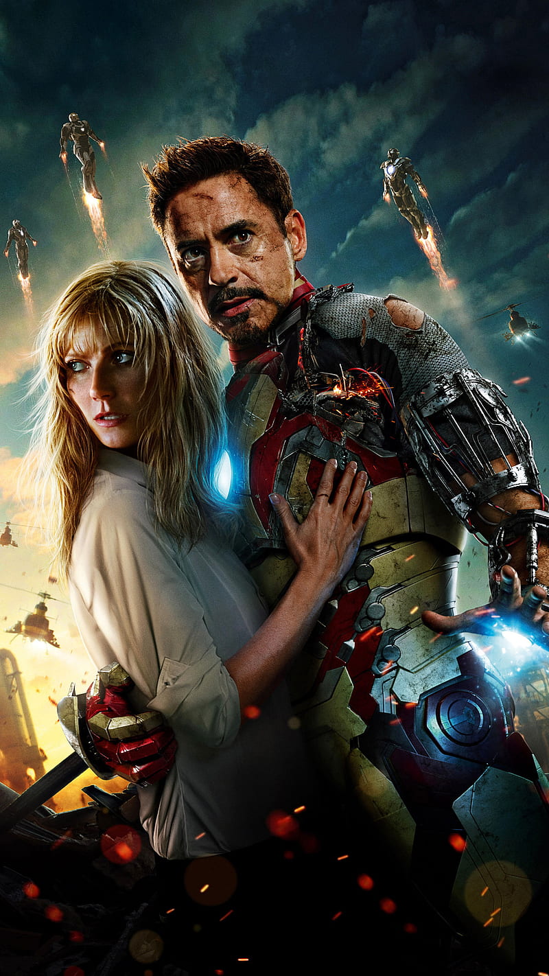 Iron Man with Wife, iron man, technology, la maquina, robert downy ...