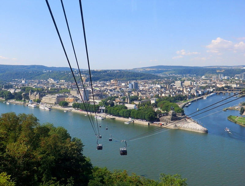 Koblenz, germany, green, sky, beautiful place, HD wallpaper