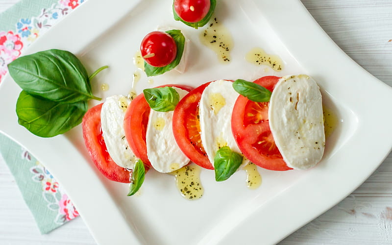 Salad, tomato, delicious, food, healthy, vegetables, HD wallpaper