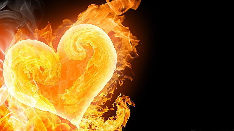 love fuels the heart-The fire of artistic creativity design, HD wallpaper
