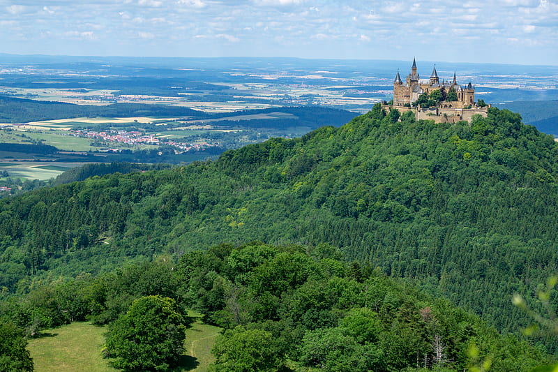 Castles, Hohenzollern Castle, Castle, Forest, Germany, Landscape, HD wallpaper