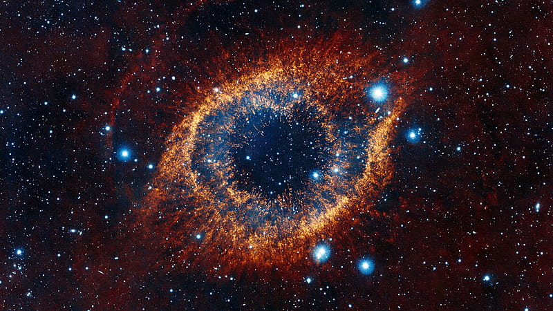 Helix Nebula, stars, nebula, space, ngc 7293, helix, eso, galaxies, vista, HD wallpaper