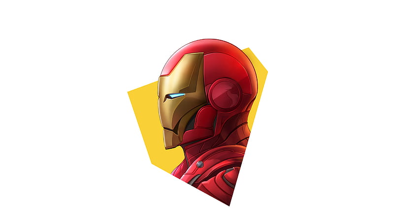 Iron Man Simple Minimalism, iron-man, superheroes, minimalism, minimalist, HD wallpaper