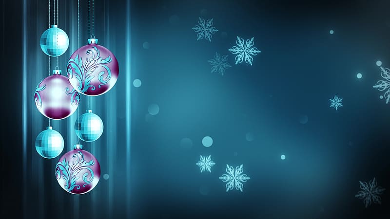 Light Blue & Magenta Ornaments Christmas Motion Background Loop 1615772  Stock Video at Vecteezy, HD wallpaper | Peakpx
