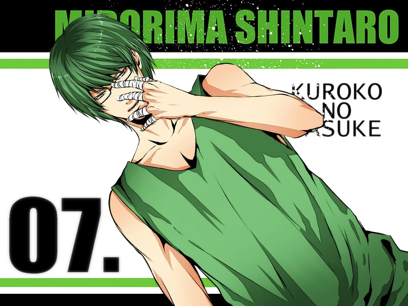 Anime, Basketball, Green Hair, Shintarō Midorima, Kuroko's Basketball, HD wallpaper