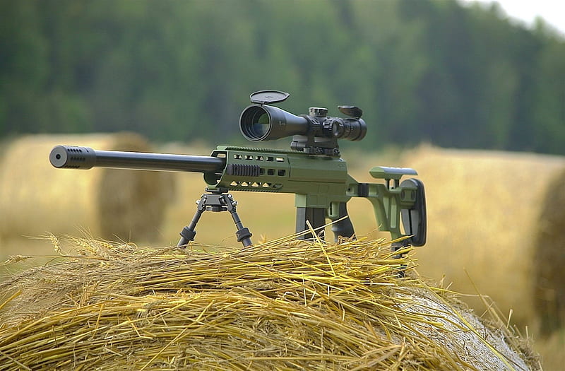lobaevarms, rifle, hay, weapons, optics, HD wallpaper