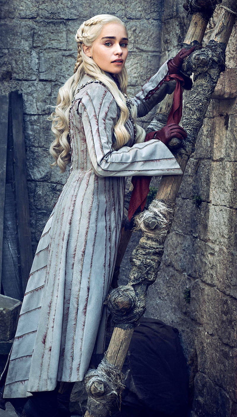 winter, Game of Thrones, Emilia Clarke, Daenerys Targaryen, HD phone wallpaper
