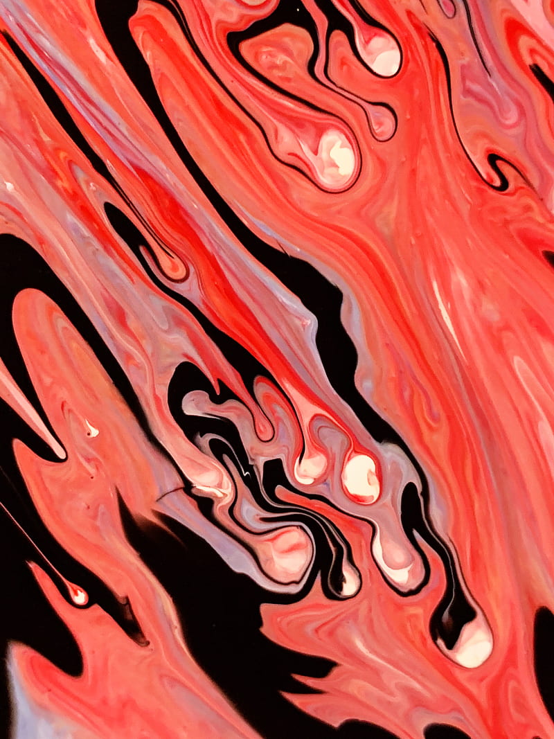 Red and Black Melted Abstract Painting, HD phone wallpaper