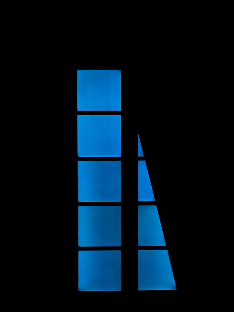 window, dark, darkness, blue, HD phone wallpaper