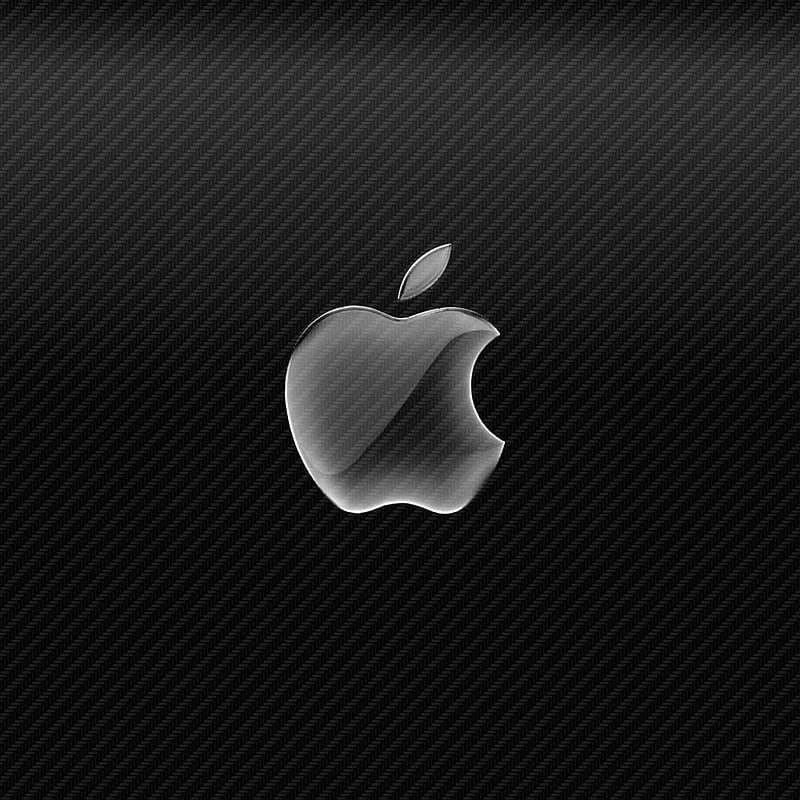 Apple CArbon Fiber, black, carbon fiber, glass, HD phone wallpaper
