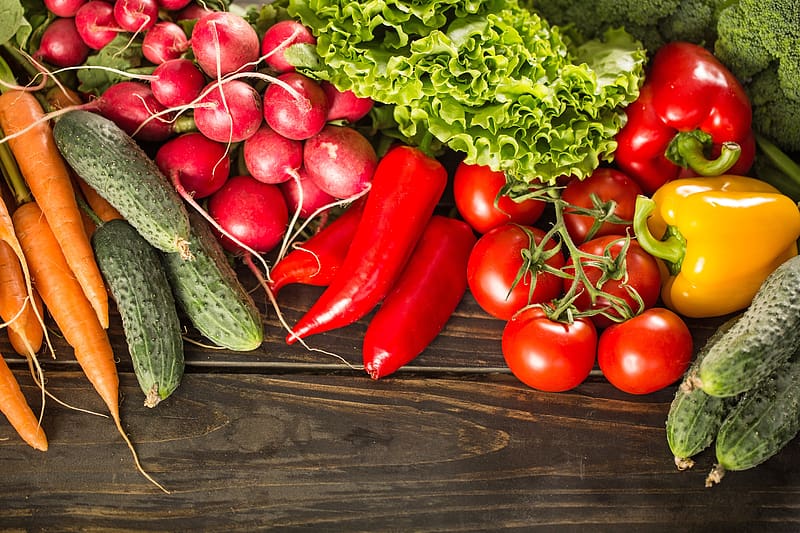 Food, Vegetables, Pepper, Cabbage, Radish, Tomato, Vegetable, Carrot, HD wallpaper