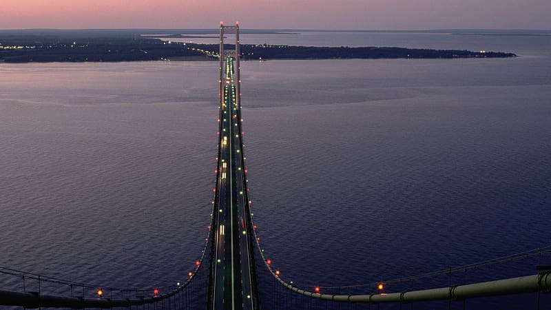 Bridges, Bridge, Michigan, , Mackinac Bridge, Mackinaw City, HD wallpaper