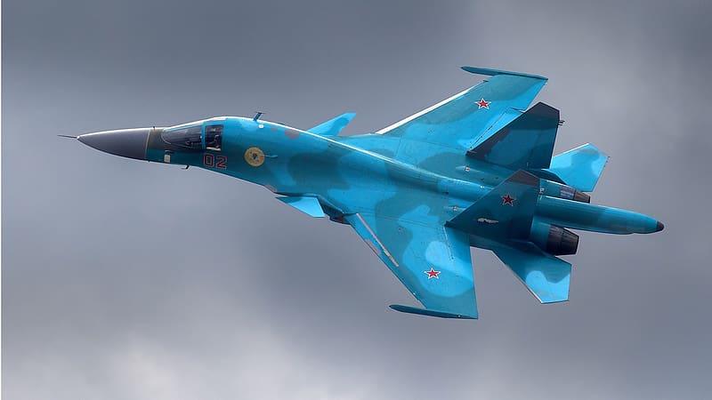 Military, Sukhoi Su 34, Jet Fighters, HD wallpaper