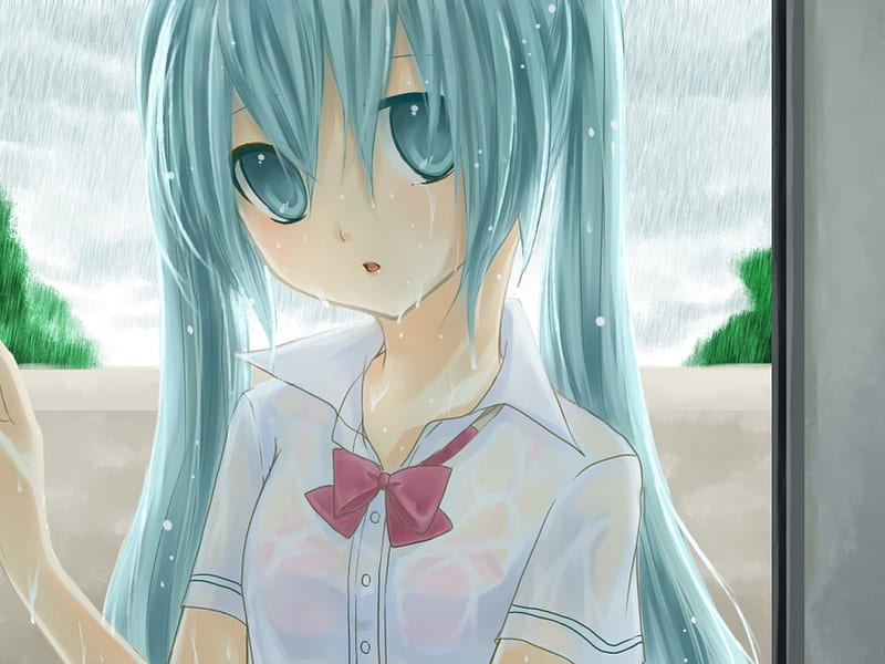 1920x1080px 1080p Free Download Dripping Wet Vocaloid Anime Miku