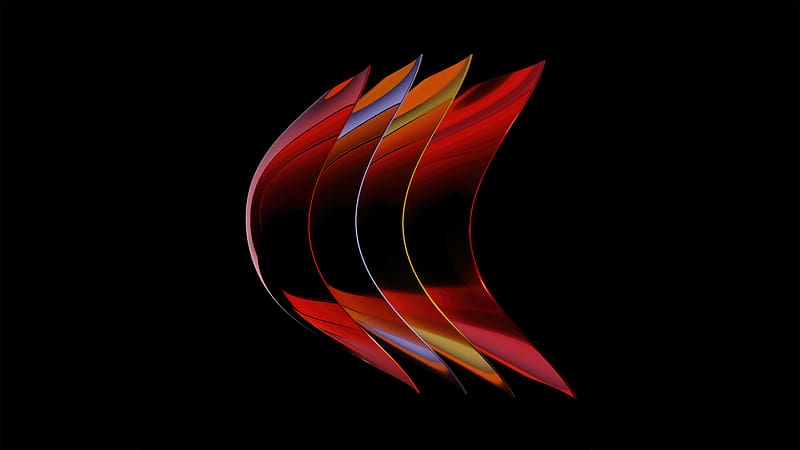 Abstract 3d Red Shapes Vermilion Vision, abstract, 3d, dark, black, oled, artist, artwork, digital-art, behance, HD wallpaper