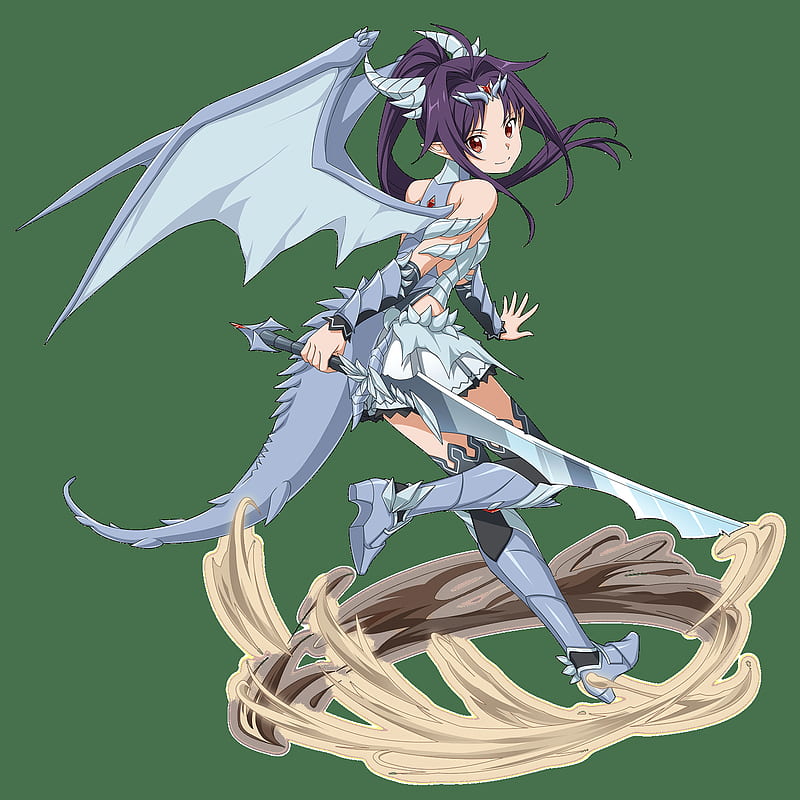 anime girl with dragon horns