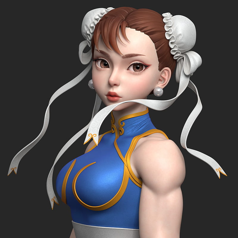 ArtStation, artwork, chun li, video games, video game art, video game girls, looking at viewer, women, Video Game Warriors, digital art, HD phone wallpaper