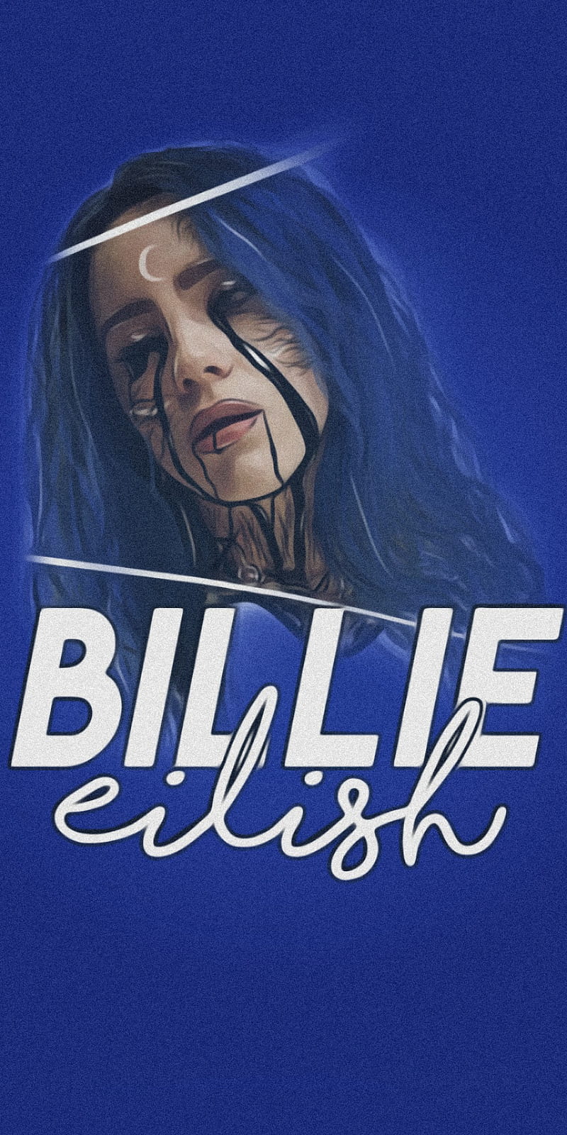 Billie eilish 3, billie eilish, blue, fuzz, HD phone wallpaper