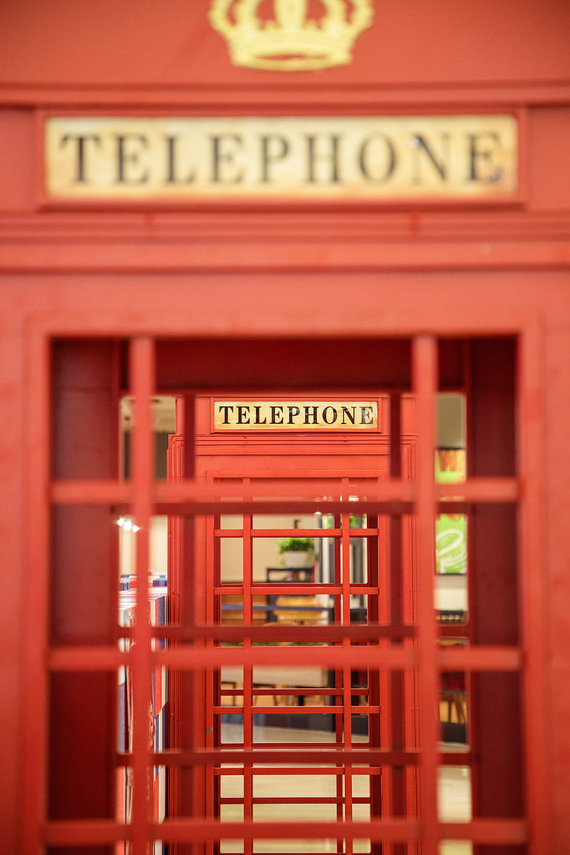 red Telephone booth, HD phone wallpaper