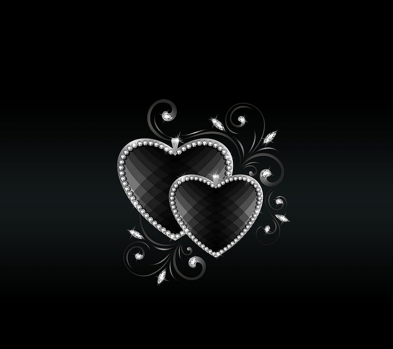 black heart, art, black, desenho, flirt, heart, love, new, nice, romantic, HD wallpaper
