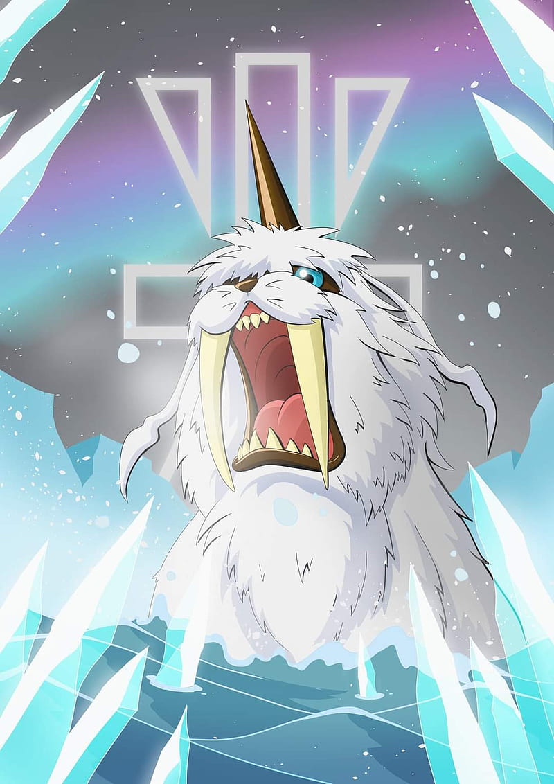 Ikakumon Digimon, foca, ice, HD phone wallpaper