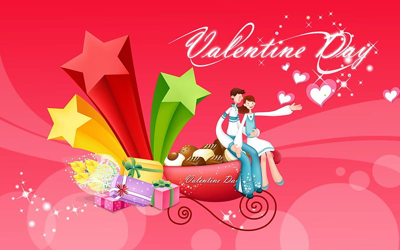 with love valentines day-Romantic Valentines Day Vector album, HD wallpaper
